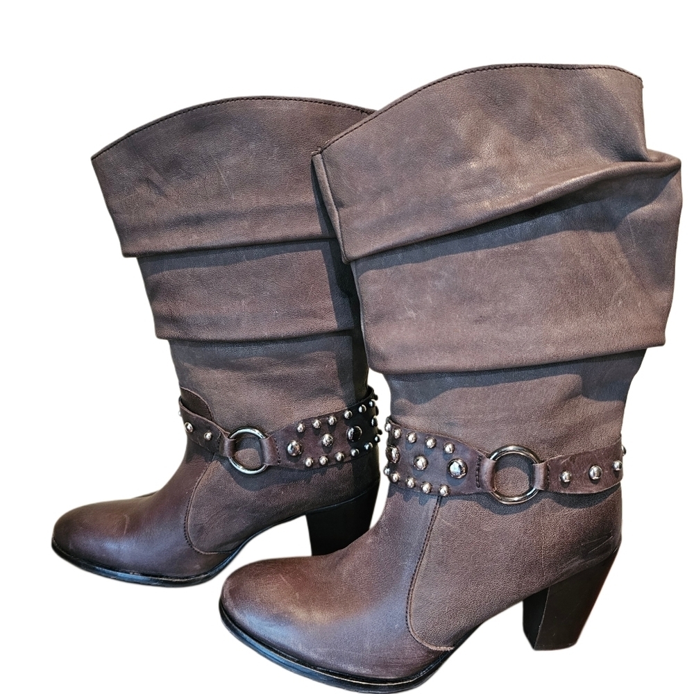 Woman’s Vero Cuoio Genuine Leather High Heel mid-calf Boots, 10 US, EU 41